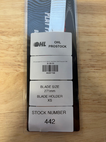 271mm BladeTech (Fits CCM XS) Step Black Steel Equivalent OHL Pro Stock (New)