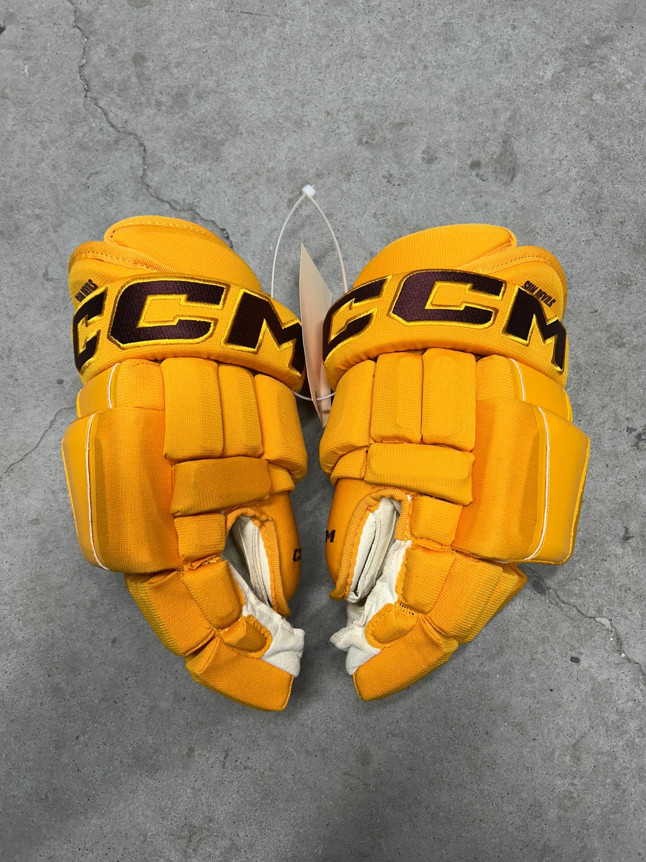 14” CCM HG97 Arizona Sun Devils Hockey Gloves (New)