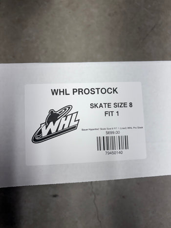 Bauer Hyperlite2 Skate Size 8 FIT 1 (Used) WHL Pro Stock