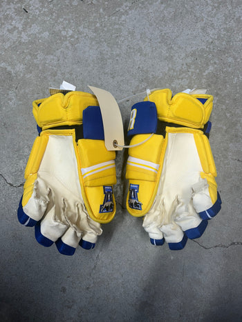 14” Warrior Covert Pro QRE Hockey Gloves (New) University of Alaska Pro Stock