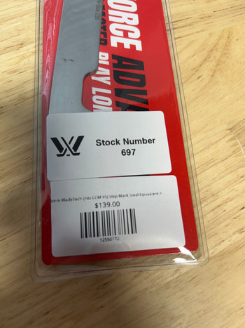 238mm BladeTech (Fits CCM XS) Step Black Steel Equivalent PWHL Pro Stock (New)