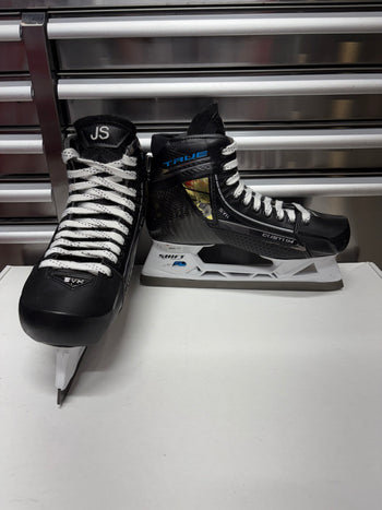 True SVH Two Piece Custom Pro Goalie Skate Size 9 Regular Width (Used) NHL Pro Stock
