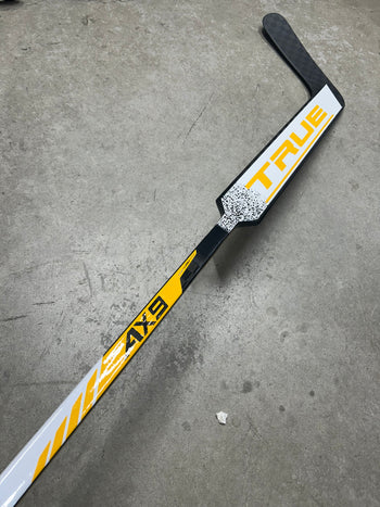 Left Hand 25” True AX9 Pro Stock Goalie Stick Blue/White