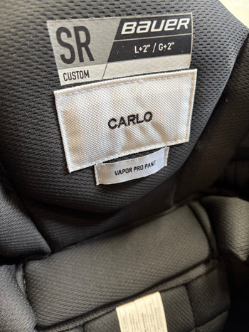 Large +2 Bauer Custom Pro CARLO Pro Stock Hockey Pants (New)