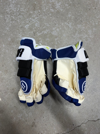 14” Warrior Covert Pro QR6 Pro Hockey Gloves (New) Tampa Bay Lightning NHL Pro Stock
