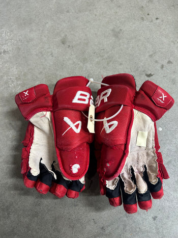 14” Bauer Vapor Hyperlite Miami University Gloves Pro Stock Game Used