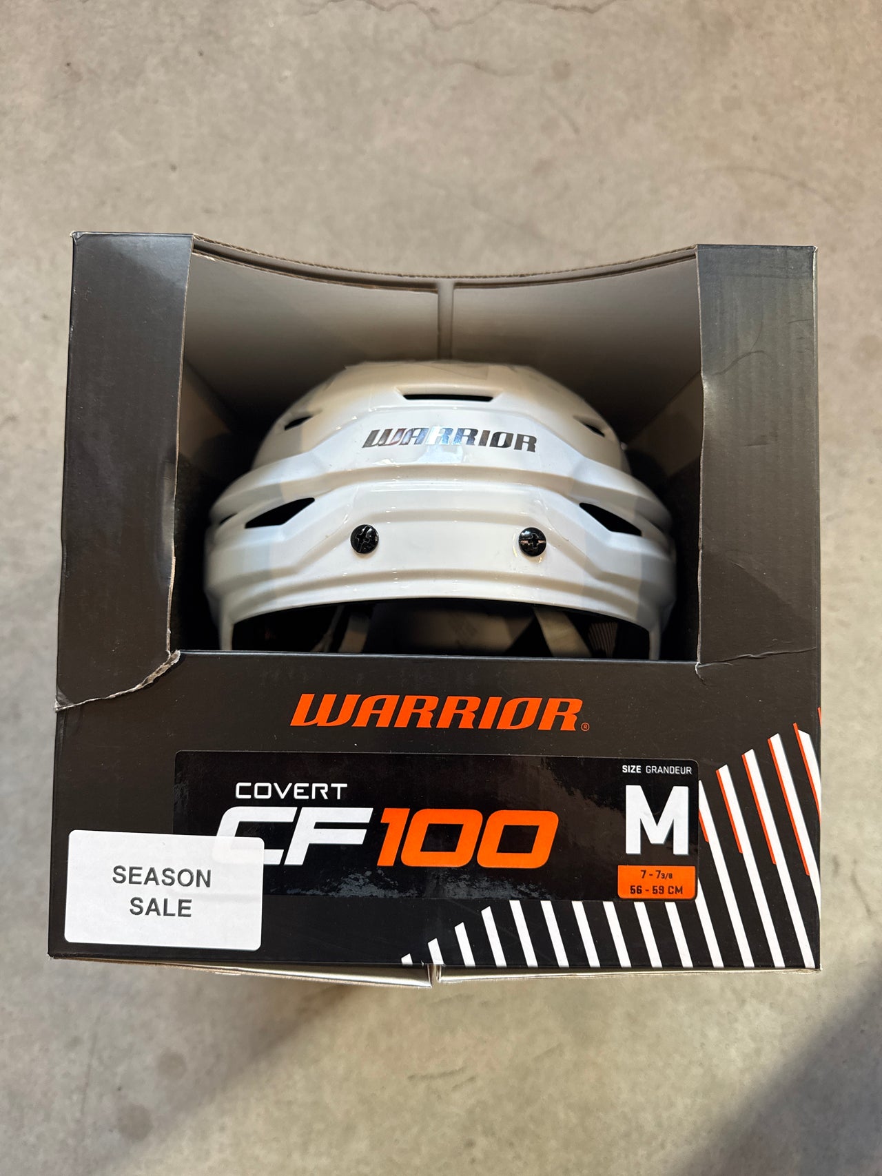 Large Warrior Covert CF100 White Toronto Maple Leafs Helmet New