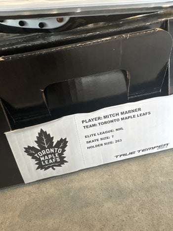 SIZE 7 NEW MITCH MARNER - TORONTO MAPLE LEAFS - HOCKEY SKATES - TRUE - CUSTOM CATALYST PRO - PRO STOCK - 263 HOLDER - REGULAR FIT