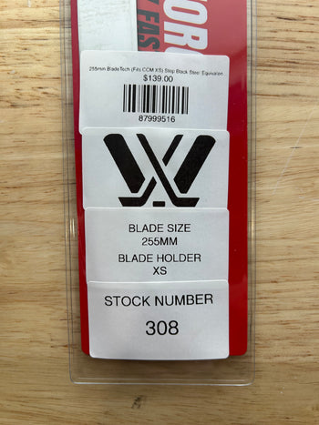 255mm BladeTech (Fits CCM XS) Step Black Steel Equivalent PWHL Pro Stock