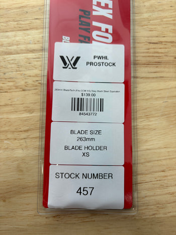 263mm BladeTech (Fits CCM XS) Step Black Steel Equivalent PWHL Pro Stock (New)