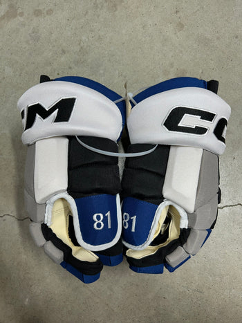 15” CCM Pro Tampa Bay Lightning Reverse Retro Erik Cernak Hockey Gloves (New)