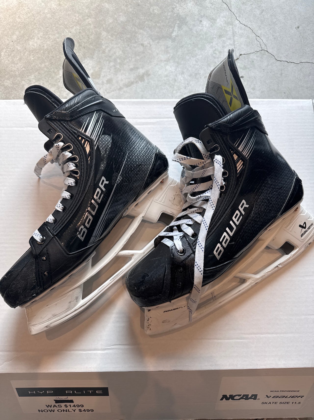 Bauer Hyperlite 2 Skate Size 11.5 Used Regular Width Providence College Pro Stock