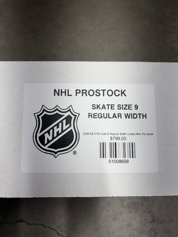 CCM AS-V Pro Size 9 Regular Width (Used) NHL Pro Stock