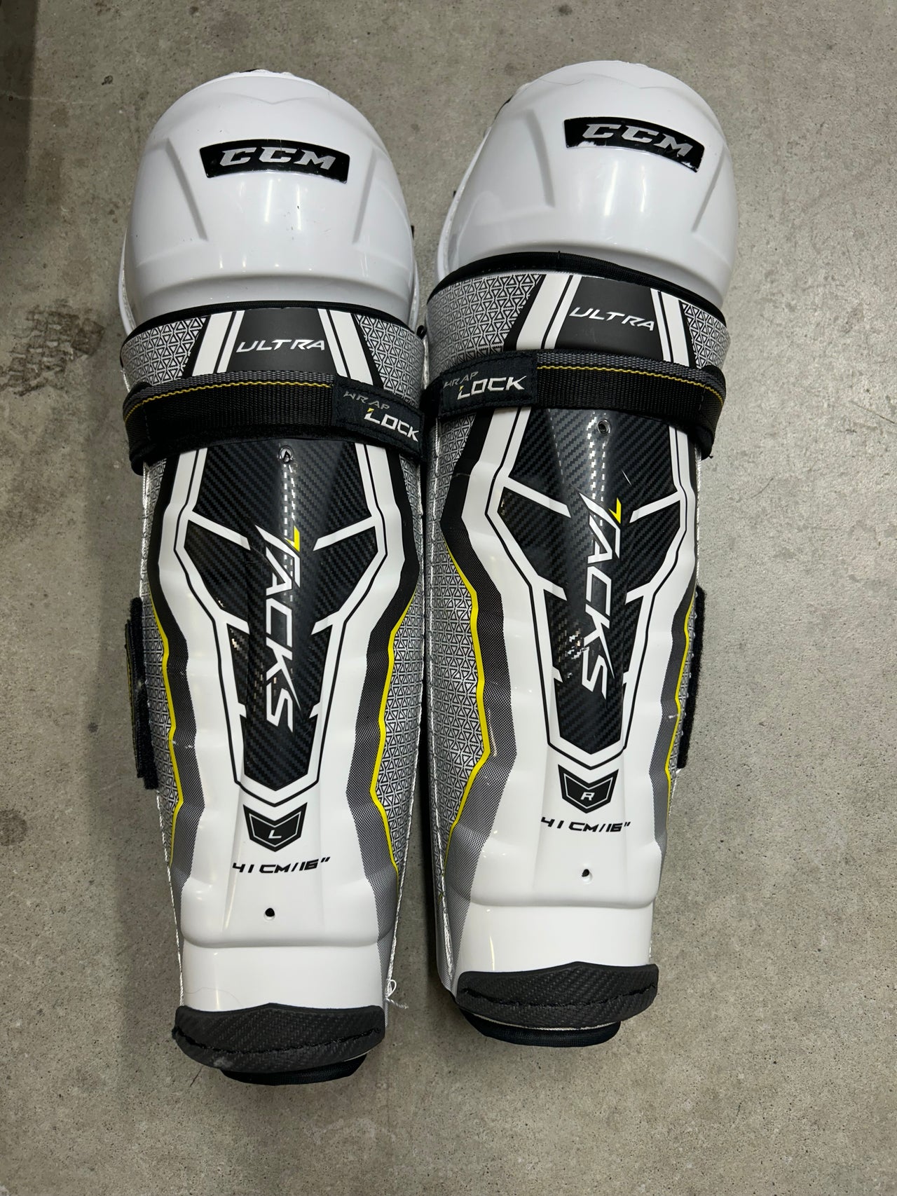 16” Senior CCM Tacks AS-V Pro Shin Guards (New) Pro Stock