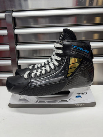 True SVH Two Piece Custom Pro Goalie Skate Size 9 Regular Width (Used) NHL Pro Stock