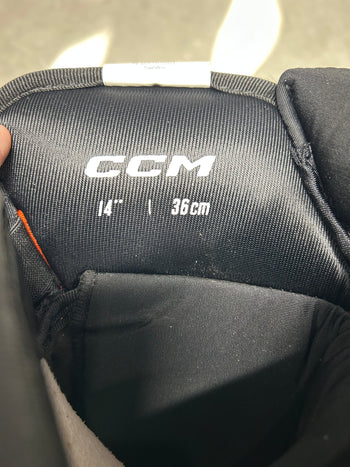 14” CCM Pro Anaheim Ducks Gloves Pro Stock New