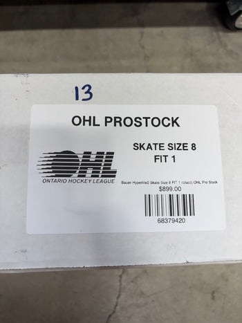 Bauer Hyperlite2 Skate Size 8 FIT 1 (Used) OHL Pro Stock