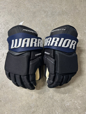 14” Warrior Covert Pro Hockey Gloves (New) Toronto Maple Leafs Pro Stock