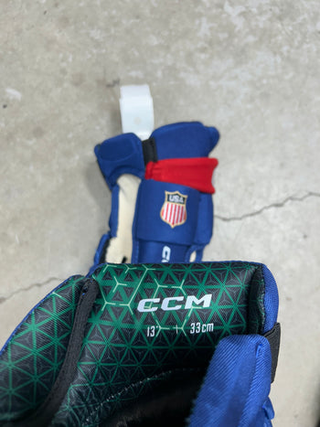 13” CCM Pro Stock Team USA Olympics Hockey Gloves (New)
