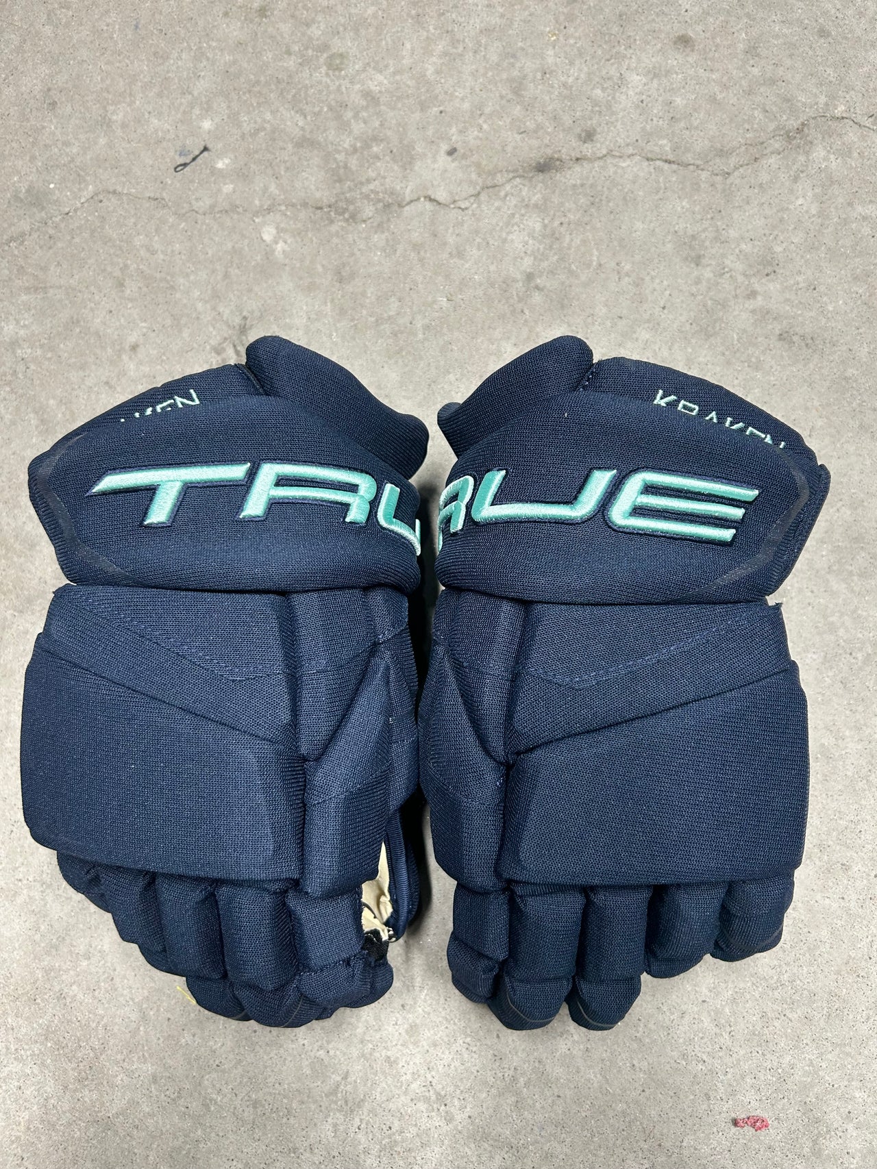 14” True Catalyst 9X Pro Stock Hockey Gloves Seattle Kraken (New)
