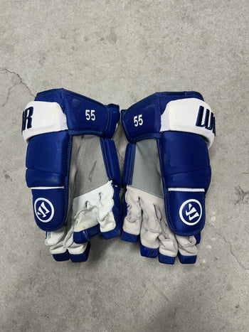 14” Warrior AX1 Pro Custom Hockey Gloves New NHL Toronto Maple Leafs