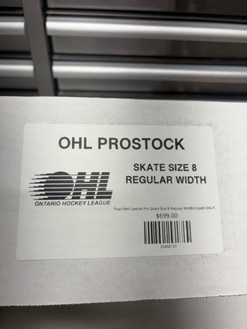 True SVH Custom Pro Skate Size 8 Regular Width (Used) OHL Pro Stock