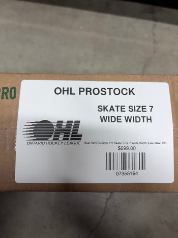 True SVH Custom Pro Skate Size 7 Wide Width (Like New) OHL Pro Stock