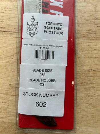 263mm BladeTech (Fits CCM XS) Step Black Steel Equivalent PWHL Pro Stock