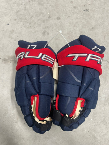 14” True Catalyst 9X Pro Stock Hockey Gloves Columbus blue jackets ( New)