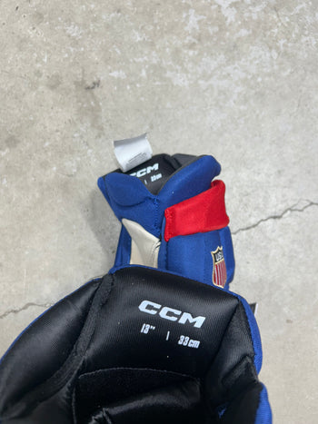 13” CCM Pro Stock Team USA Olympics Hockey Gloves (New)