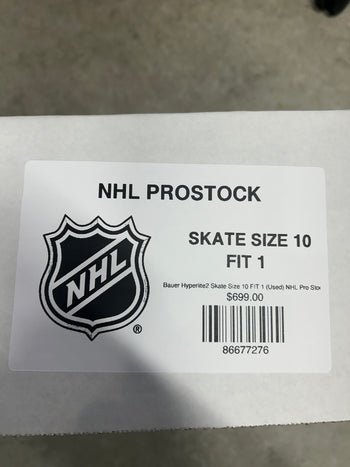 Bauer Hyperlite2 Skate Size 10 FIT 1 (Used) NHL Pro Stock