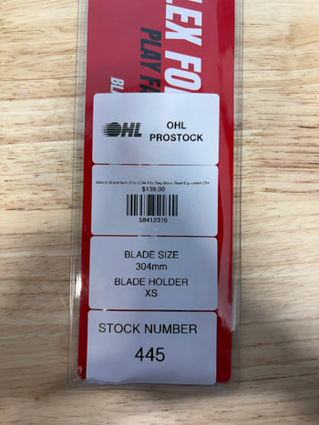 304mm BladeTech (Fits CCM XS) Step Black Steel Equivalent OHL Pro Stock (New)