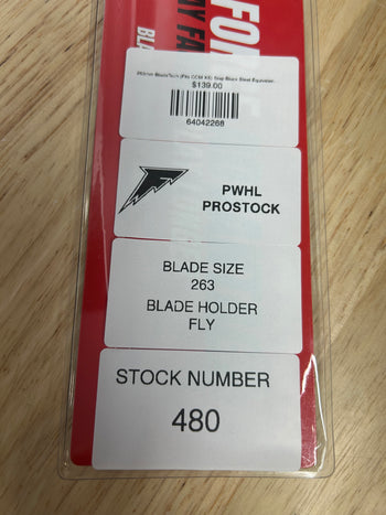 263mm BladeTech (Fits CCM XS) Step Black Steel Equivalent PWHL Pro Stock (New)