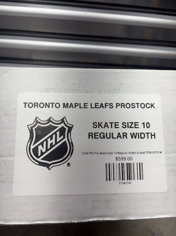 CCM FT4 Pro Skate Size 10 Regular Width (Used) TORONTO MAPLE LEAFS Pro Stock