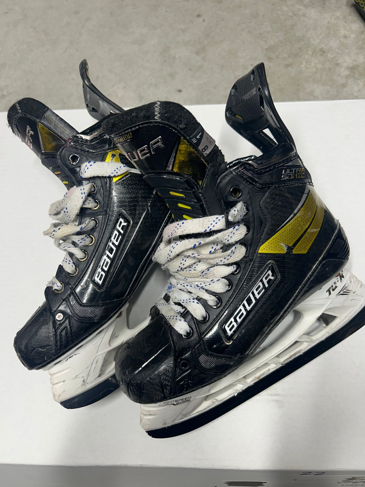 Bauer Supreme Ultrasonic Skate Used Size 8 NHL Pro Stock