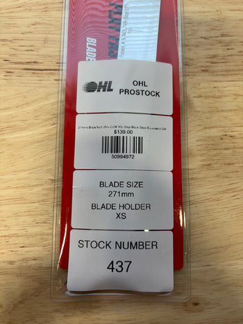 271mm BladeTech (Fits CCM XS) Step Black Steel Equivalent OHL Pro Stock (New)