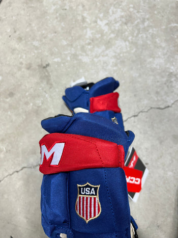 13” CCM Pro Stock Team USA Olympics Hockey Gloves (New)
