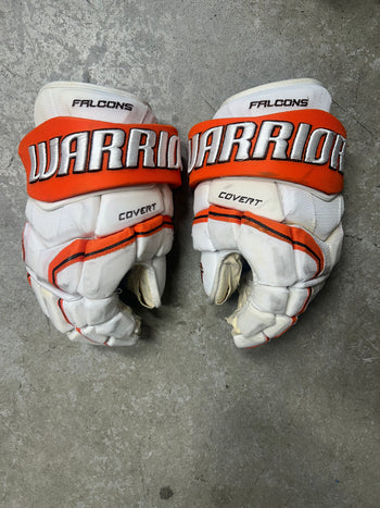 14” Warrior Covert Pro QRE Hockey Gloves (Used) NCAA Pro Stock