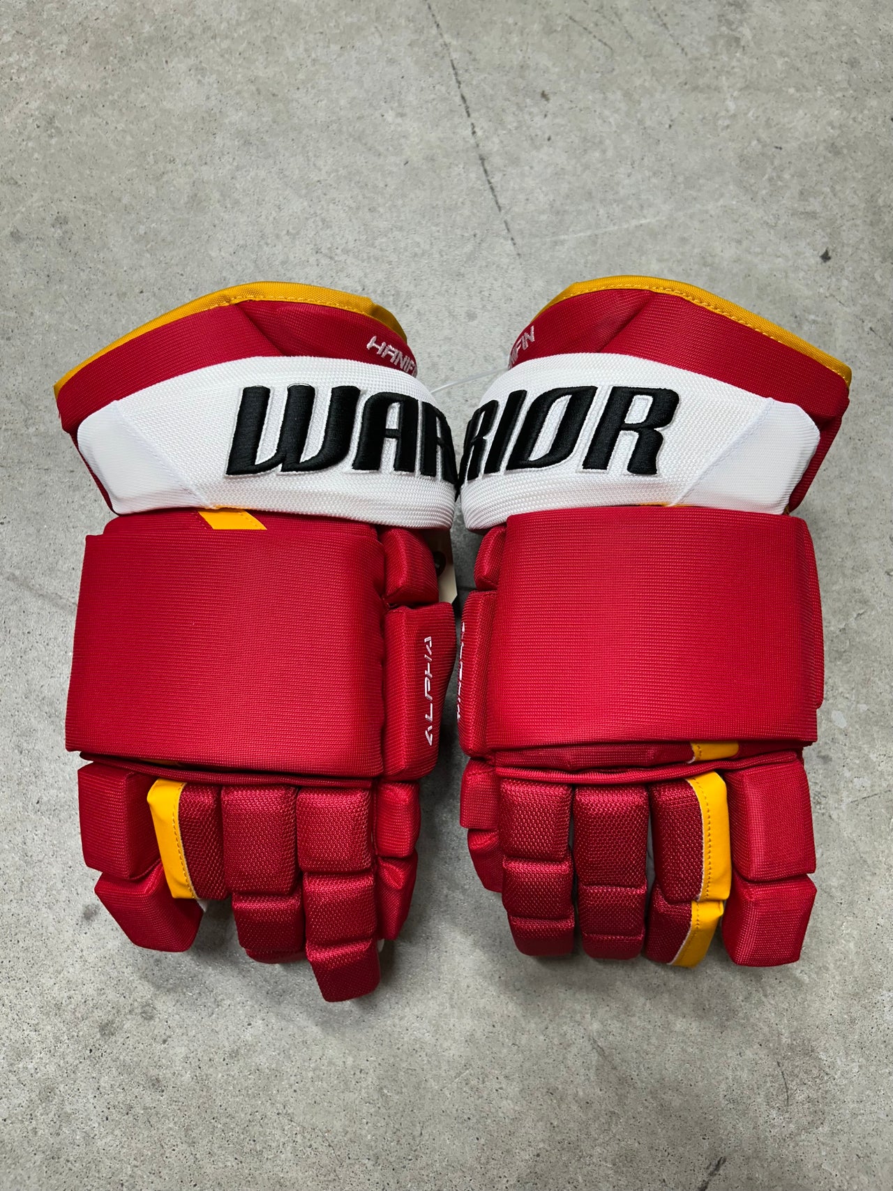 14” Warrior Alpha DX Pro Hockey Gloves Noah Hanifin (New) Calgary Flames NHL Prostock