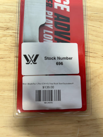 238mm BladeTech (Fits CCM XS) Step Black Steel Equivalent PWHL Pro Stock (New)