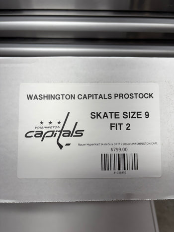 Bauer Hyperlite2 Skate Size 9 FIT 2 (Used) WASHINGTON CAPITALS Pro Stock