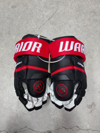 13” Warrior Covert Pro QRE Hockey Gloves (New) Carolina Hurricanes