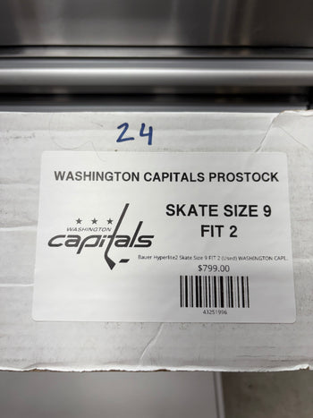 Bauer Hyperlite2 Skate Size 9 FIT 2 (Used) WASHINGTON CAPITALS Pro Stock