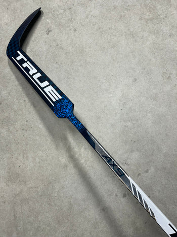 Left Hand 24” True AX9 Pro Stock Goalie Stick Blue/White