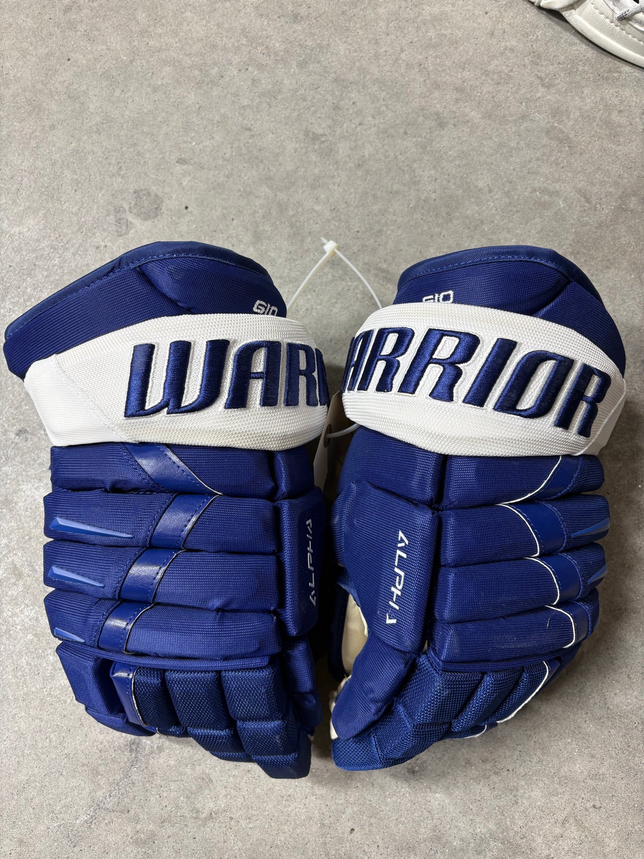 14” Warrior Alpha DX Hockey Gloves Toronto Maple Leafs Pro Stock New
