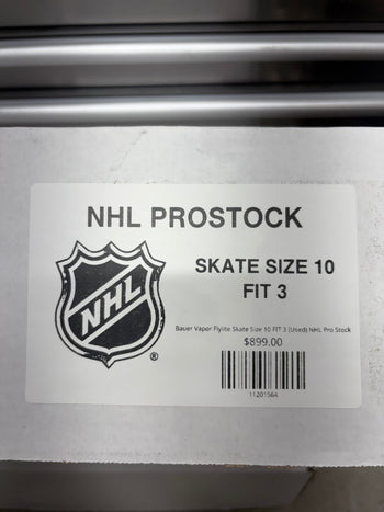 Bauer Vapor Flylite Skate Size 10 FIT 3 (Used) NHL Pro Stock