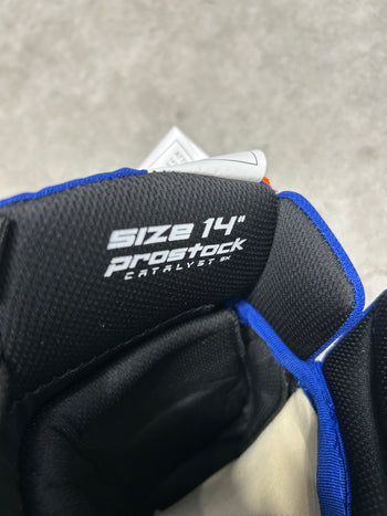 14” True Catalyst 9X Pro Stock Hockey Gloves New York Islanders (New)