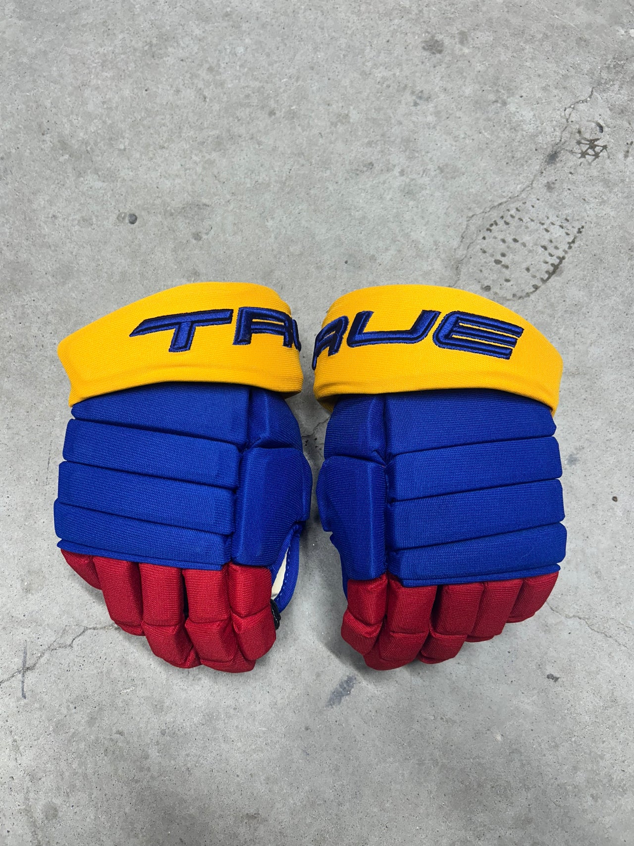 14” True Catalyst 9X Pro Stock Hockey Gloves New Jersey Devils Reverse Retro Tomas Tatar (New)