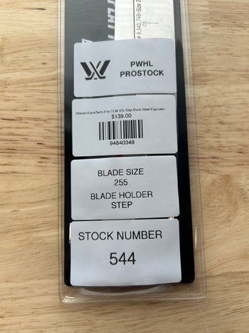 255mm BladeTech (Fits CCM XS) Step Black Steel Equivalent PWHL Pro Stock