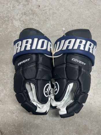 15” Warrior Covert Pro QRE Hockey Gloves (New) Toronto Maple Leafs NHL Pro Stock